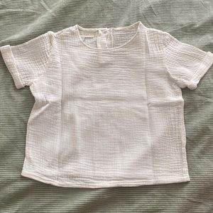 Short sleeves blouse, les minus (french brand, made in France), 3y, white